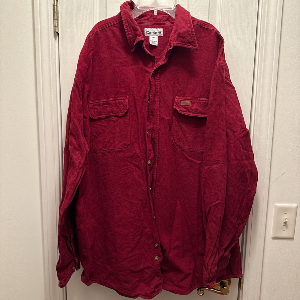 Carhartt Men's Deep Red Shirt Jacket